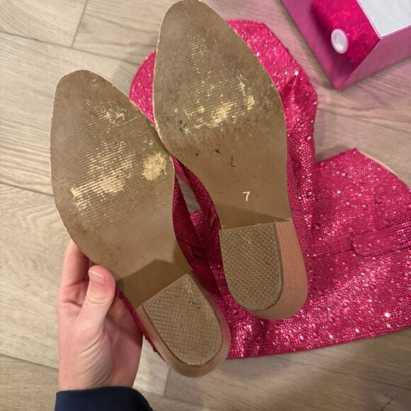 Pink Rhinestone Cowboy Boots - Picture 3 of 7